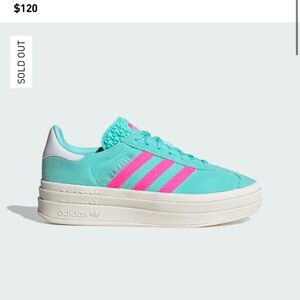 Adidas Women's Turquoise and Pink GAZELLE Sneakers